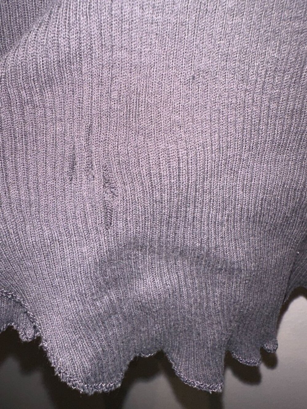 Isabel Marant Etoile Charcoal Ribbed Button Front Long Sleeve Top - Picture 4 of 5